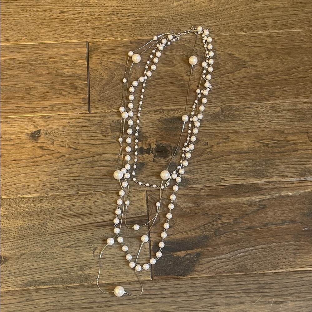 Elegant Pearl Multi-Strand Necklace